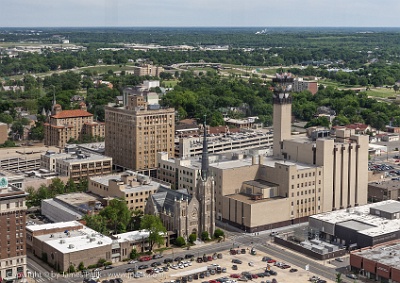 The Cathedral of St Andrew Looking south from the 6th st parking guarage roof  Little Rock, Arkansas